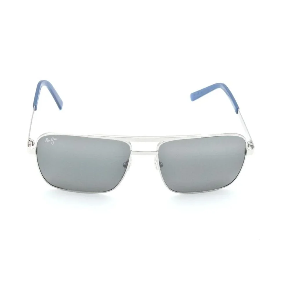 Maui Jim COMPASS MJ714-17 Silver Frames & Blue Arms / Neutral Grey  Pola…